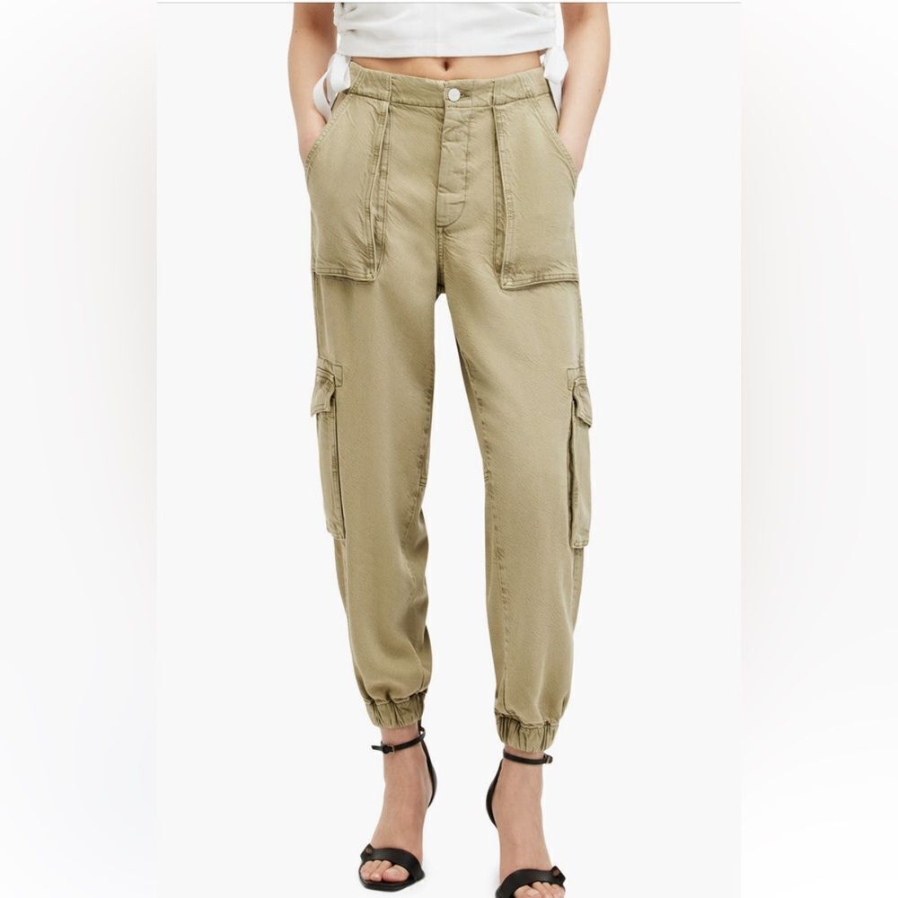 All Saints Freida Twill Cargo joggers Sz 4